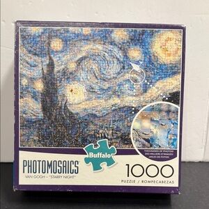 Photomosaics Van Gogh Starry Night 1000 Piece Jigsaw Puzzle  SALE🔴3/$25